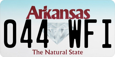 AR license plate 044WFI