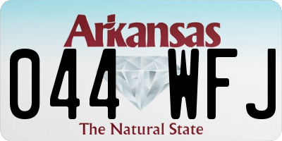 AR license plate 044WFJ