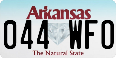 AR license plate 044WFO