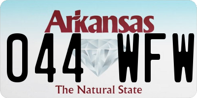 AR license plate 044WFW