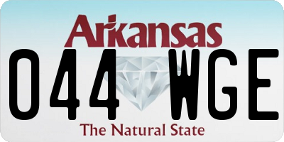 AR license plate 044WGE