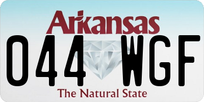 AR license plate 044WGF
