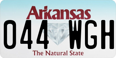 AR license plate 044WGH