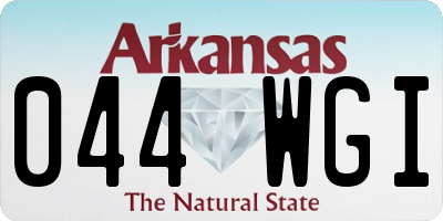 AR license plate 044WGI
