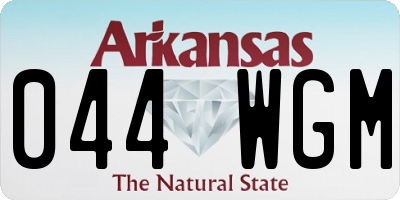 AR license plate 044WGM