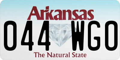 AR license plate 044WGO