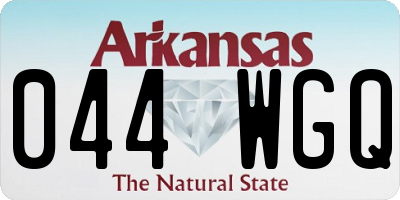 AR license plate 044WGQ