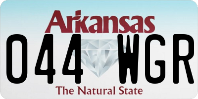 AR license plate 044WGR