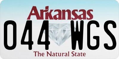 AR license plate 044WGS