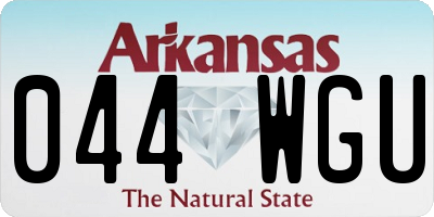 AR license plate 044WGU
