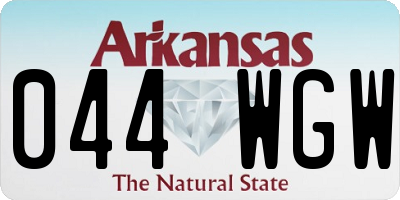 AR license plate 044WGW