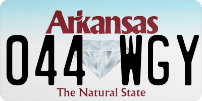 AR license plate 044WGY