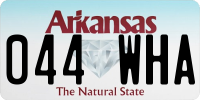 AR license plate 044WHA