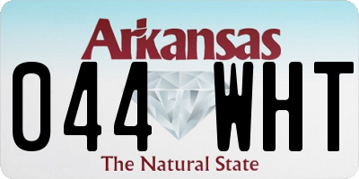 AR license plate 044WHT