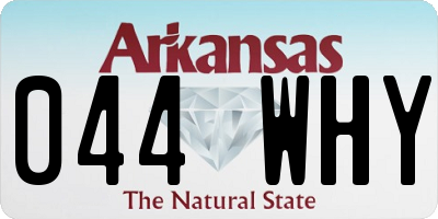 AR license plate 044WHY