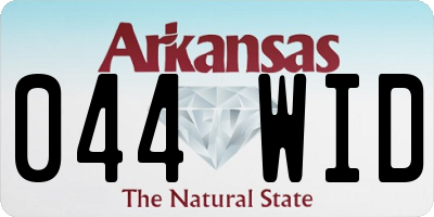 AR license plate 044WID