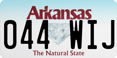 AR license plate 044WIJ