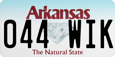 AR license plate 044WIK