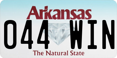 AR license plate 044WIN