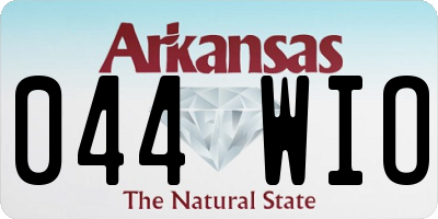 AR license plate 044WIO