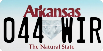 AR license plate 044WIR