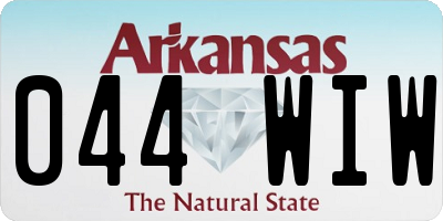AR license plate 044WIW