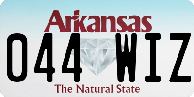 AR license plate 044WIZ