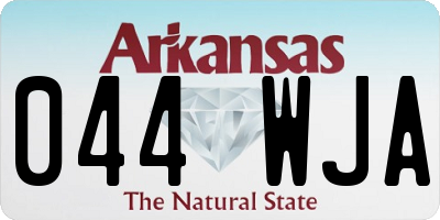 AR license plate 044WJA