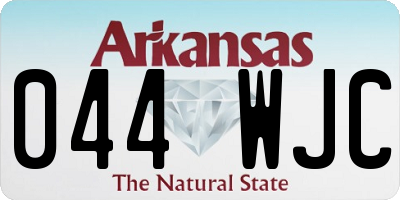 AR license plate 044WJC
