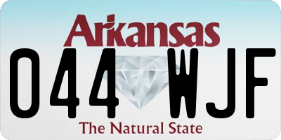 AR license plate 044WJF
