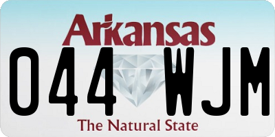 AR license plate 044WJM