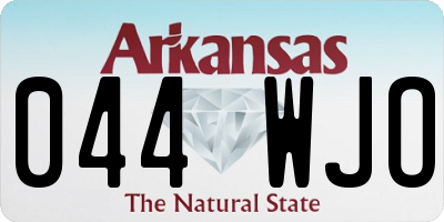 AR license plate 044WJO