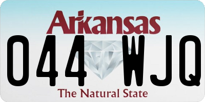 AR license plate 044WJQ