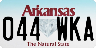 AR license plate 044WKA