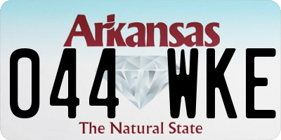 AR license plate 044WKE