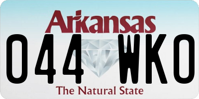 AR license plate 044WKO