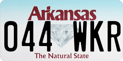 AR license plate 044WKR