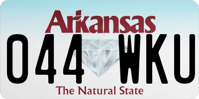 AR license plate 044WKU