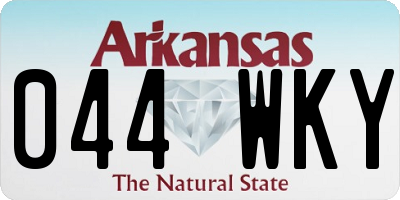 AR license plate 044WKY