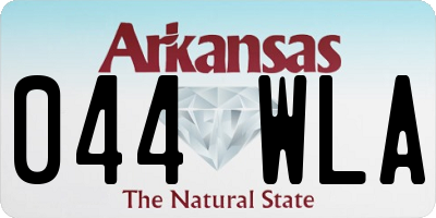 AR license plate 044WLA