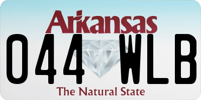 AR license plate 044WLB