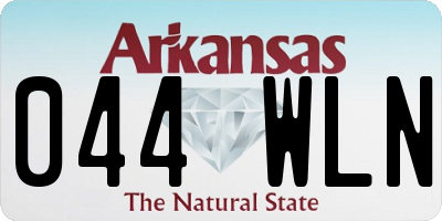 AR license plate 044WLN