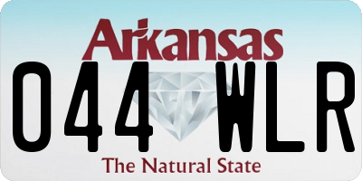 AR license plate 044WLR
