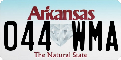 AR license plate 044WMA