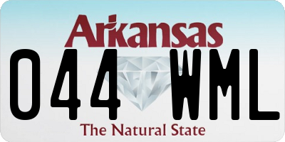 AR license plate 044WML