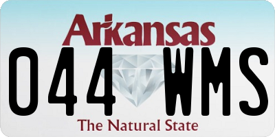 AR license plate 044WMS