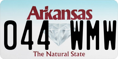 AR license plate 044WMW