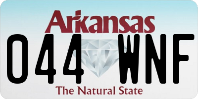 AR license plate 044WNF