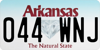 AR license plate 044WNJ