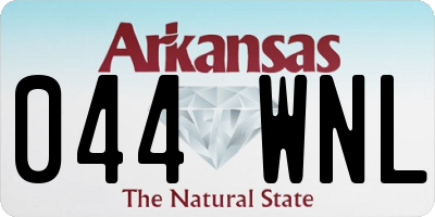 AR license plate 044WNL